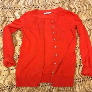 Basic red cardigan